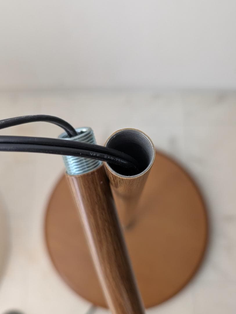 90年代 ビンテージ ファブリックシェード×ウッド スタンド フロアライト 美品