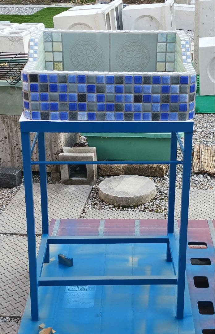 カサブランカタイルガーデンシンク約47cm×約37cm　スタンドセット