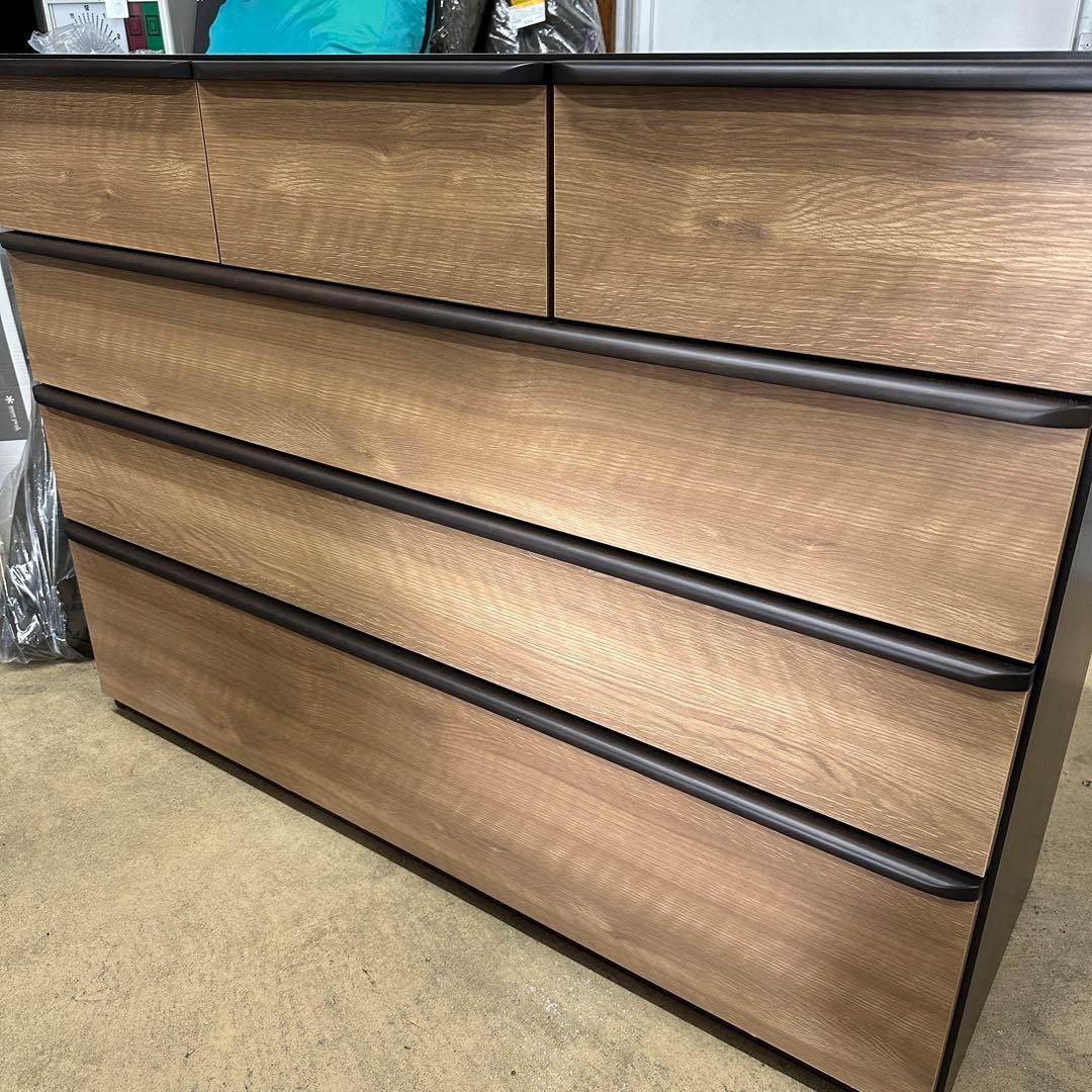 ニトリ ローチェスト120 衣類収納 木目ブラウン