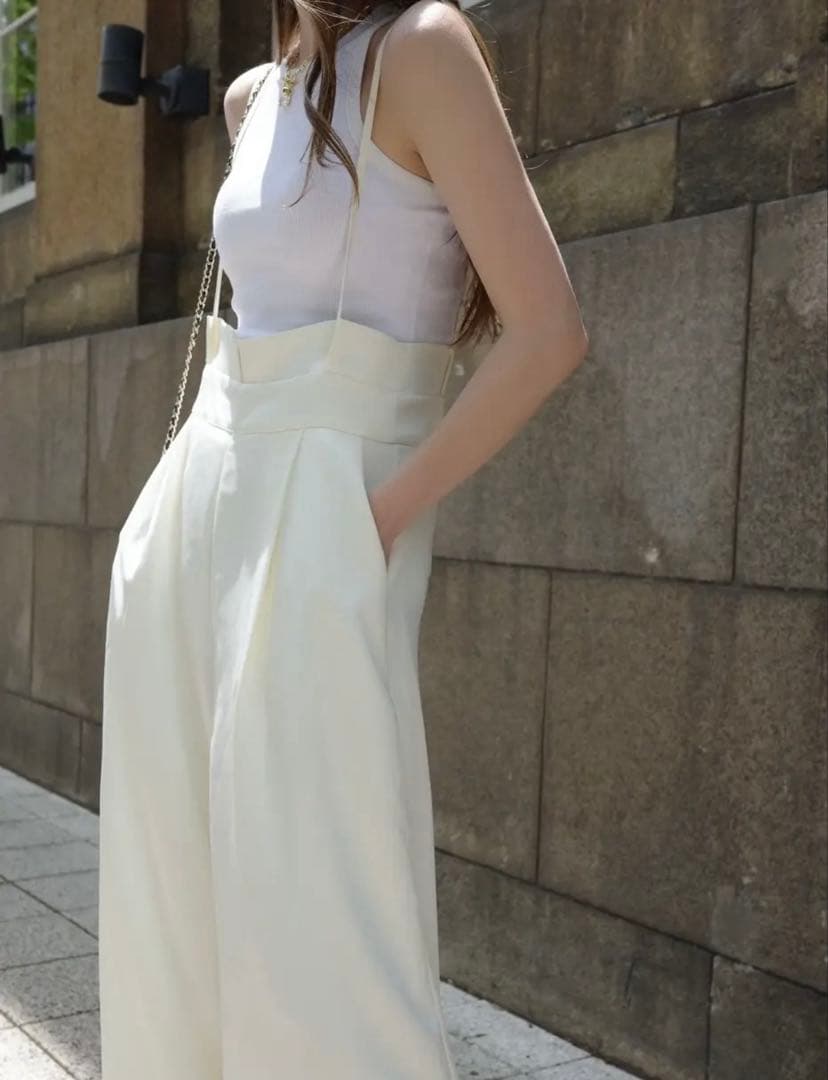 ゆ*か様 moripon.♡Satin salopette / ivory