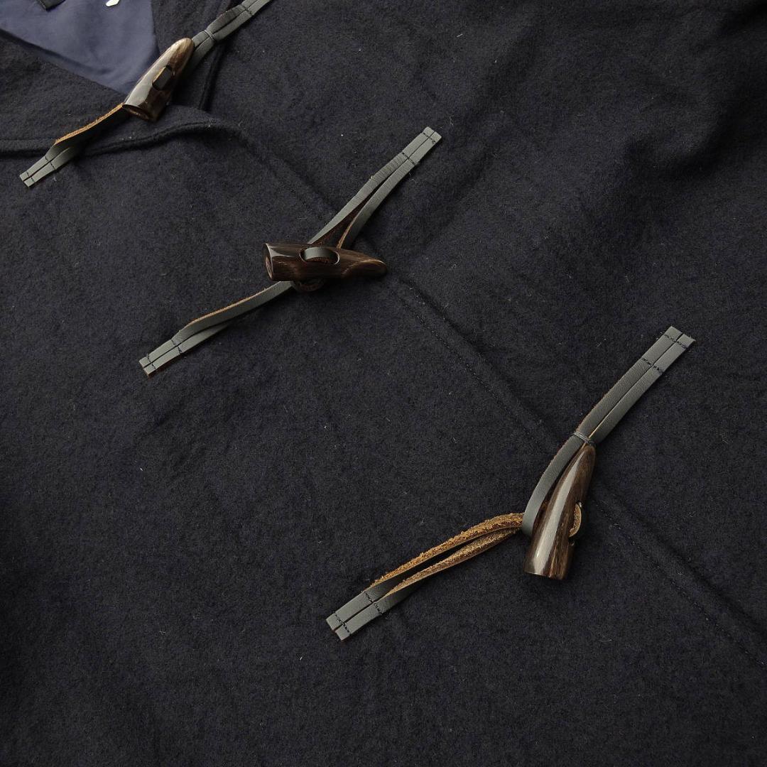 AD1992トリココムデギャルソン) セーラーカラーショート丈ダッフルコート黒