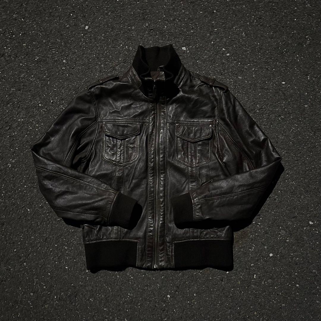 leather jacket 90s vintage 【本革】