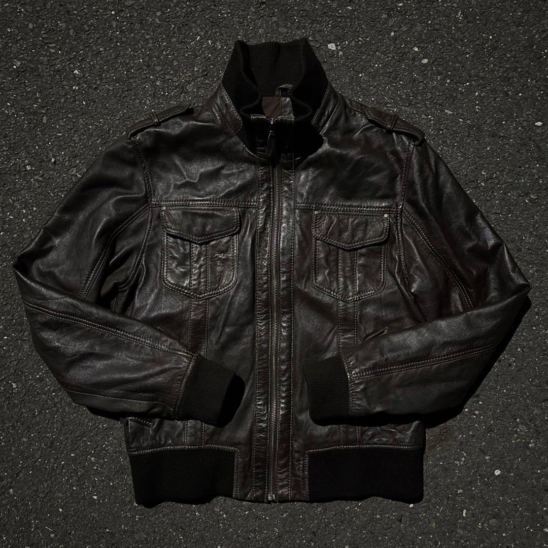 leather jacket 90s vintage 【本革】