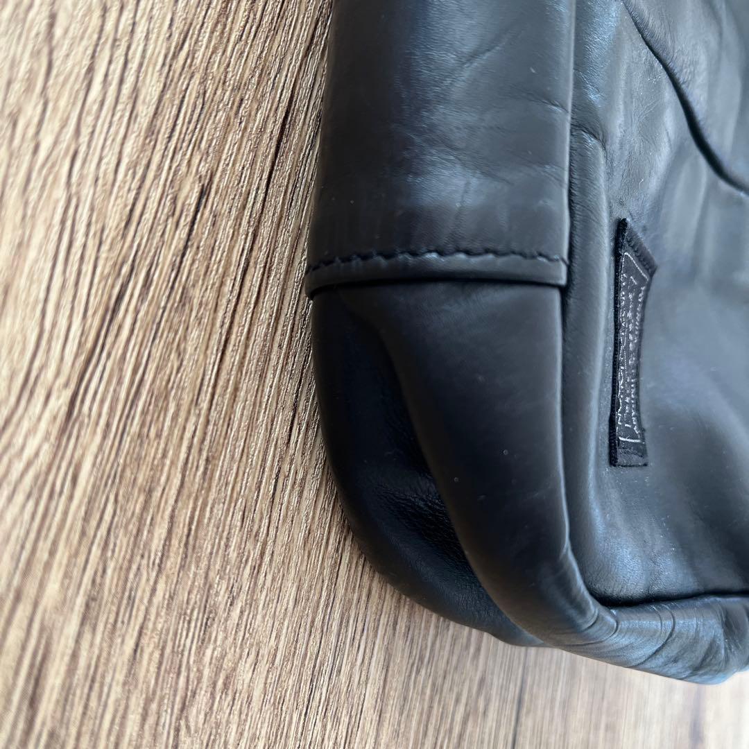 PORTER ブラックレザーボディバッグ