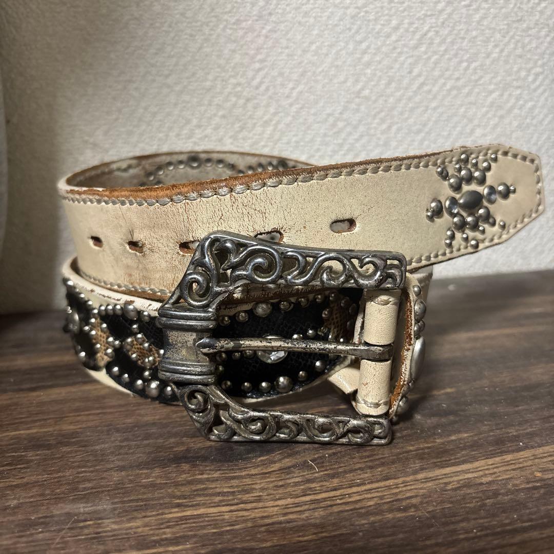 00s Tornado Mart スタッズ パイソン ベルト