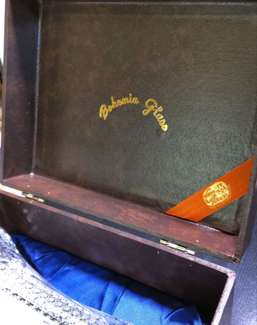 ボヘミアグラス　フラワーベース　チェコスロバキア製