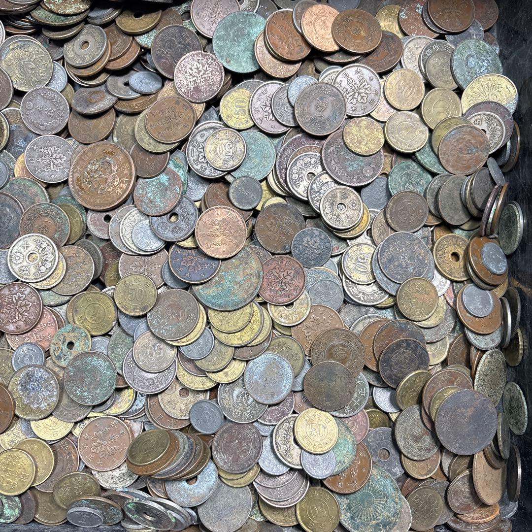 ④ジャンク古銭(アルミ無し)まとめ売り 約5kg 在庫処分品