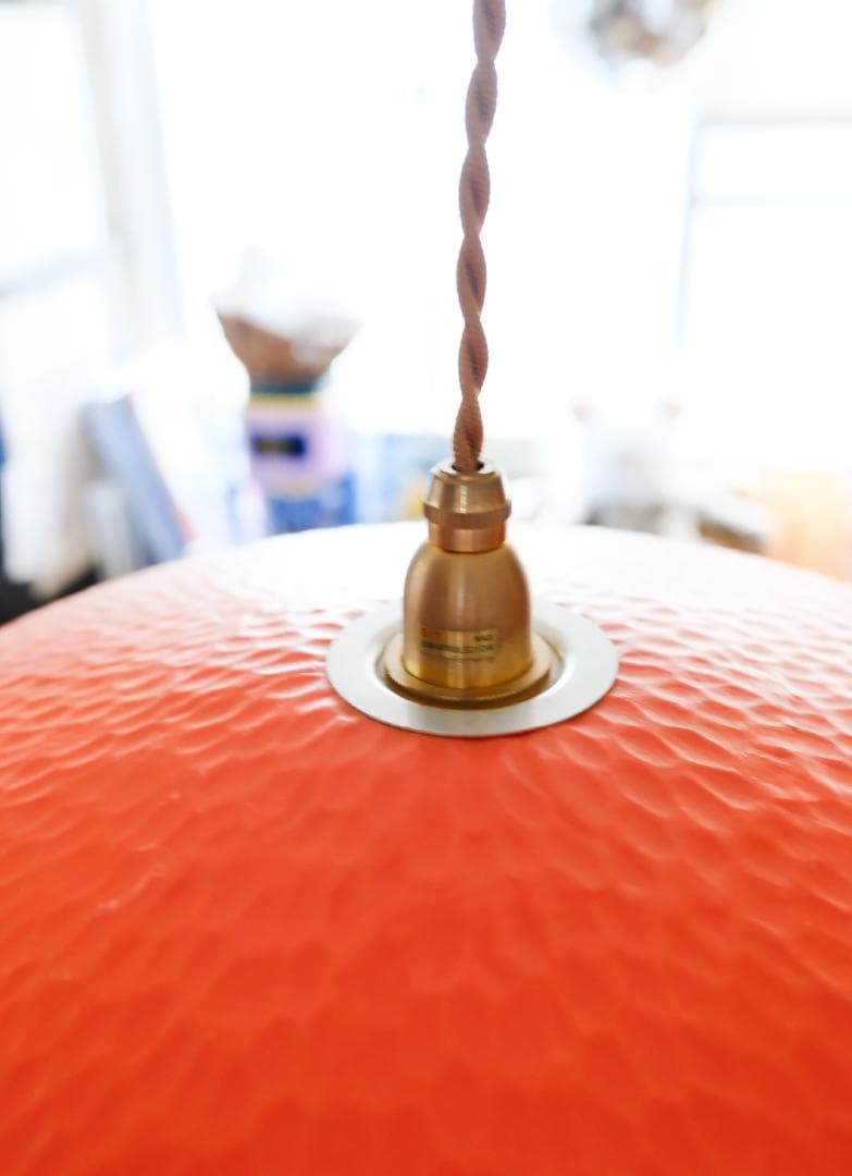 ヴィンテージ オレンジランプシェード【美品】　オランダ