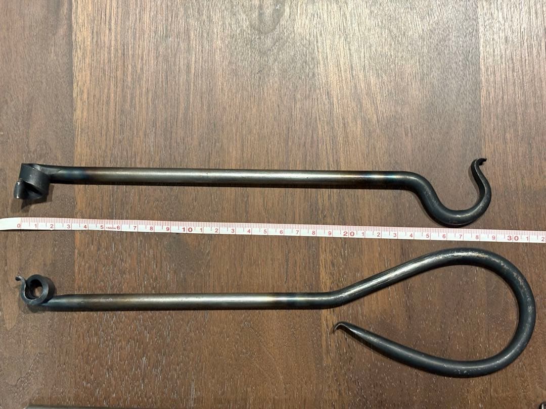 ハンドメイド　焚き火ハンガー　ファイヤーアンカー