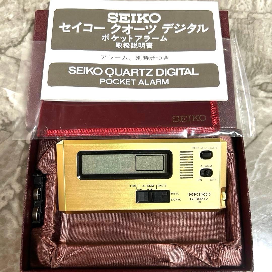 【未使用・希少】SEIKO セイコー デジタル 置時計 1983年製 ゴールド