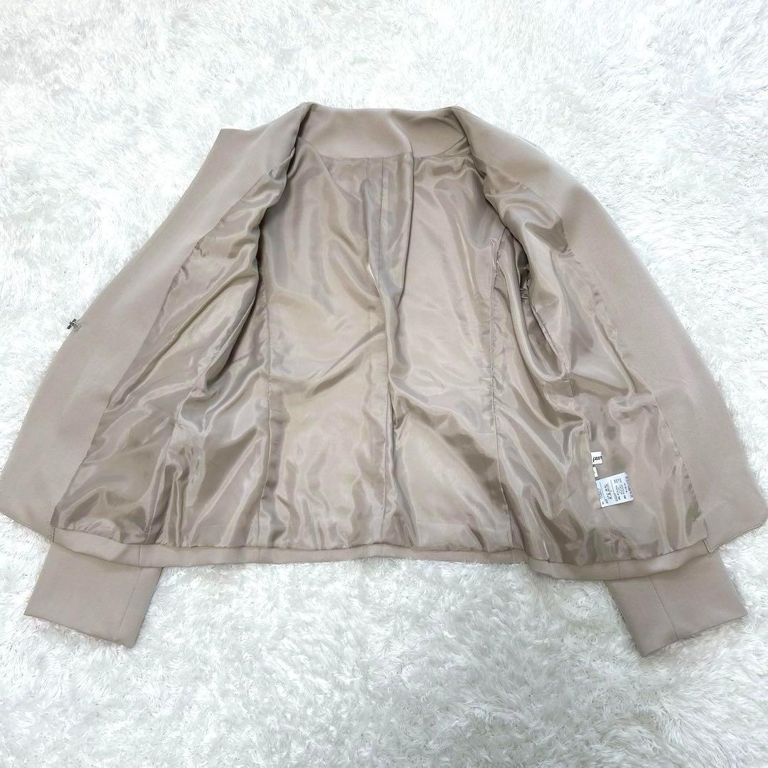 Purelast × グリーンレーベル　パンツスーツ　ノーカラー　L