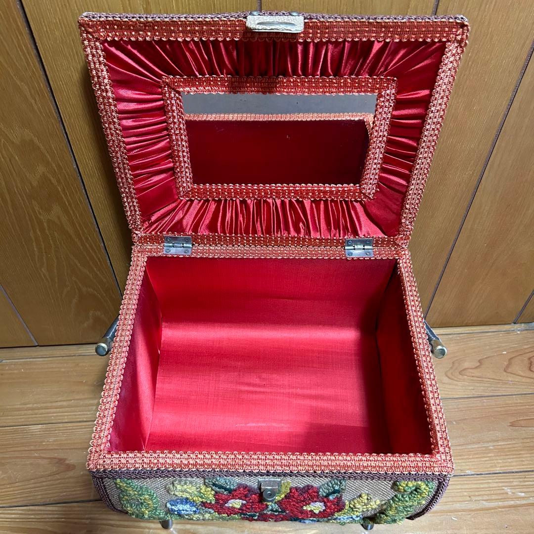 昭和レトロ　アンティーク裁縫箱　小物入れにも