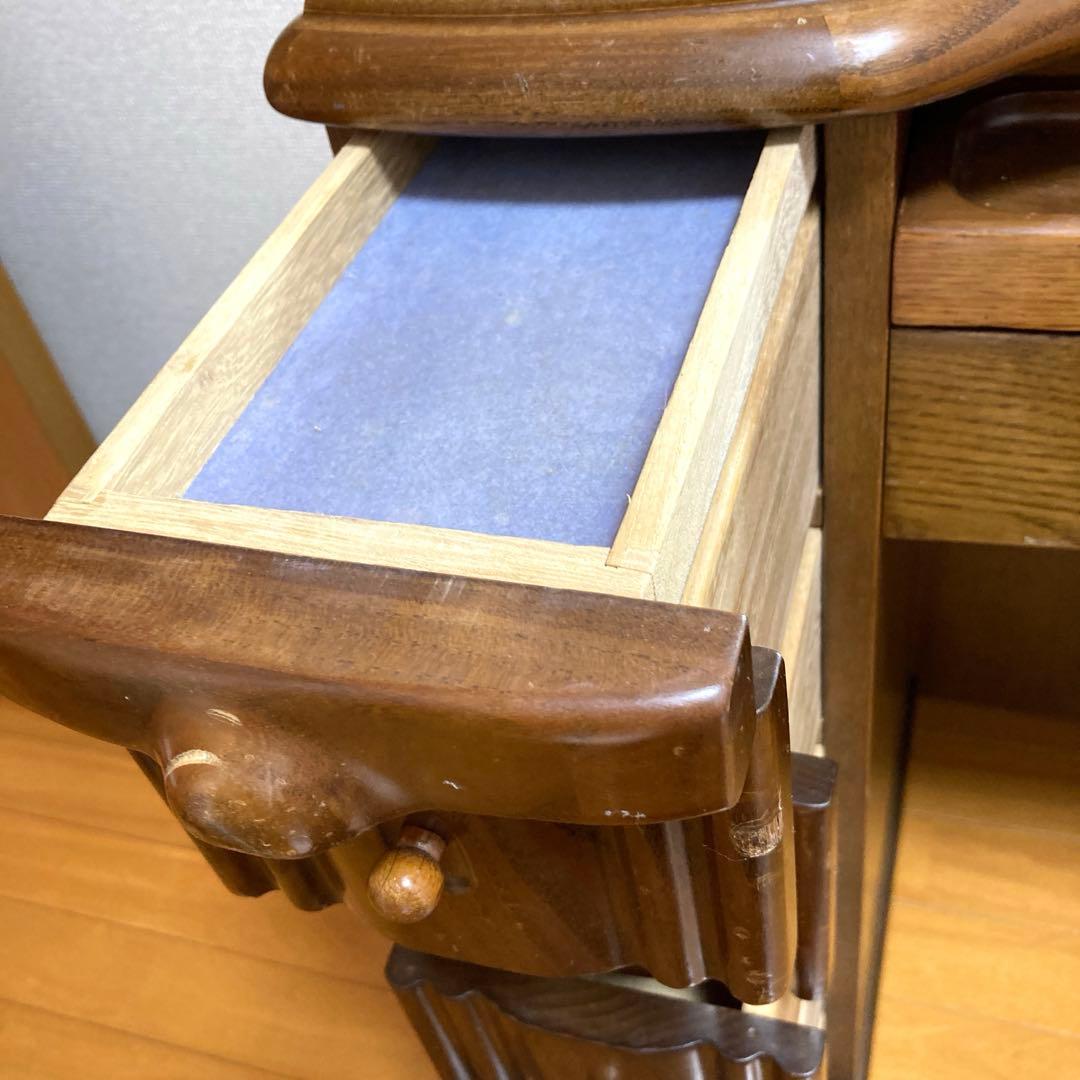 鏡台 ドレッサー 一面鏡 化粧台 レディース フランスミラー 昭和レトロ