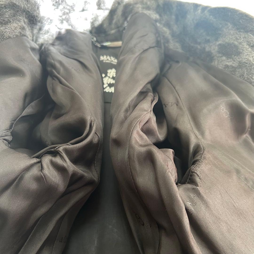 未使用級✨マックスアンドコー　モヘア　レオパード　アニマル　比翼シャギーコート