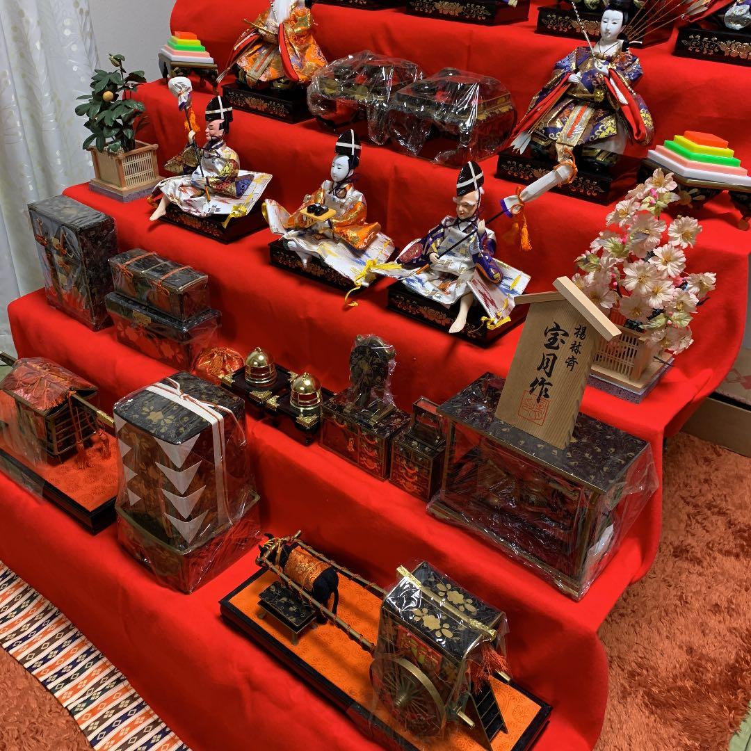 ひな祭り　雛壇 7段飾り　弥生宝月作　ほぼ美品