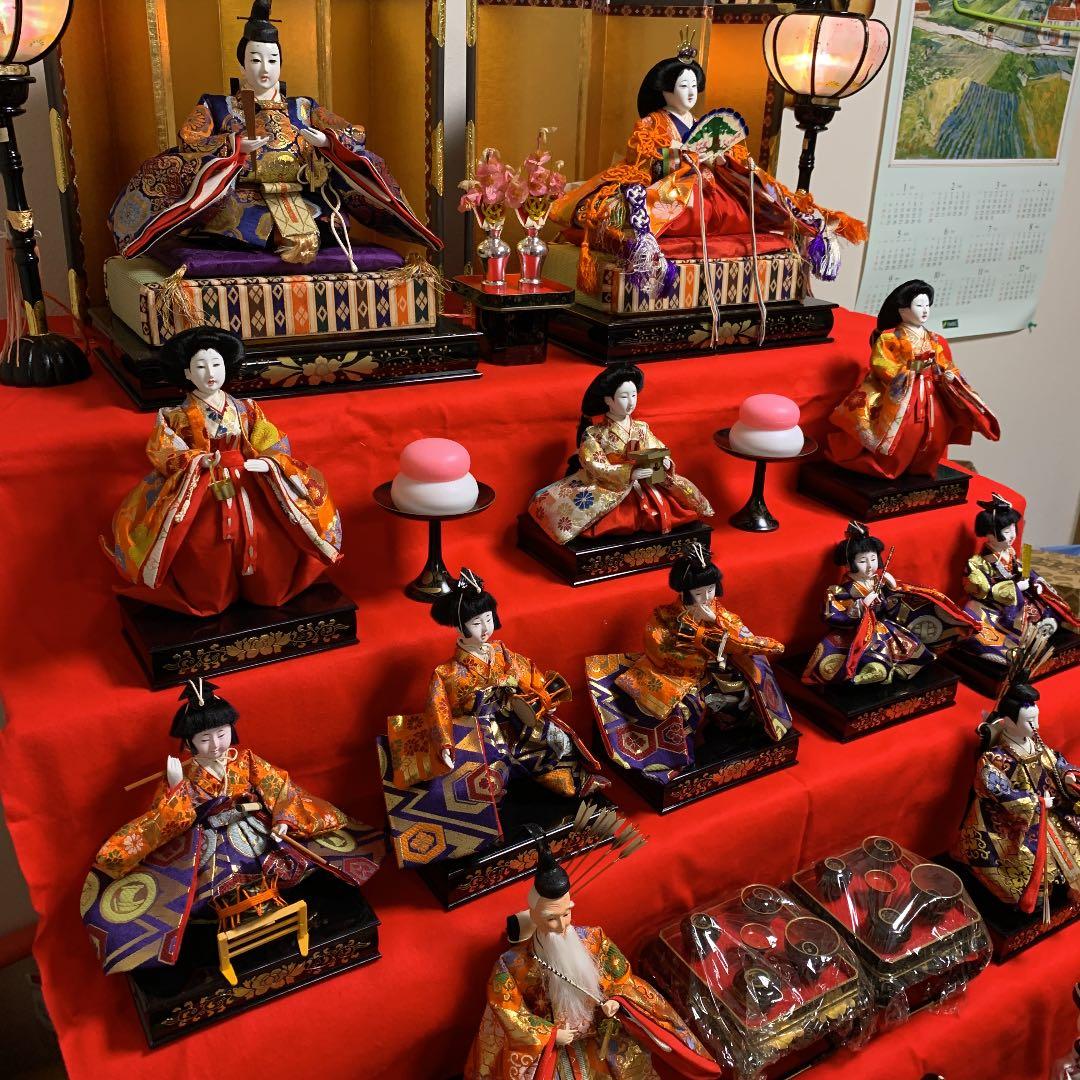 ひな祭り　雛壇 7段飾り　弥生宝月作　ほぼ美品