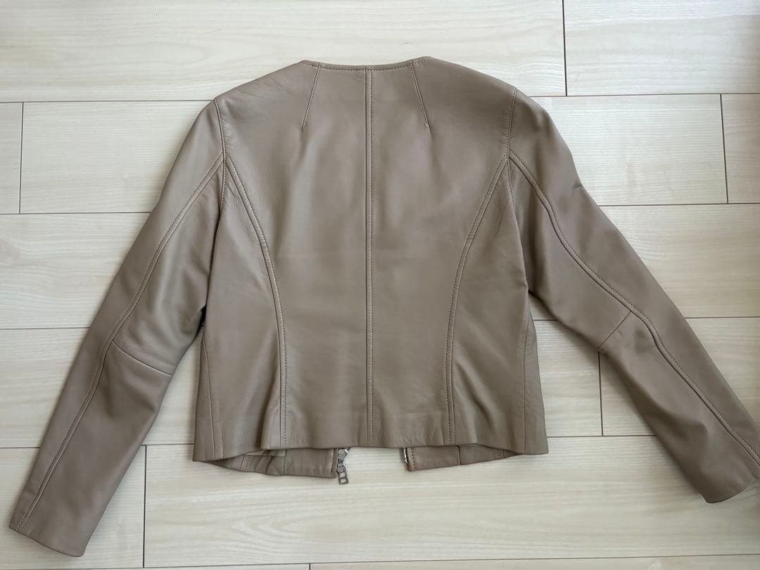 allureville ベージュ レザージャケット サイズ2