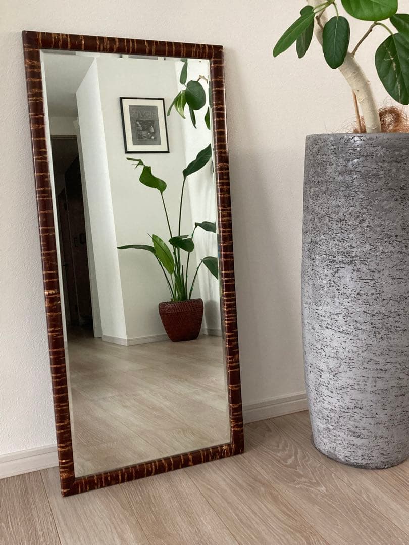 藤木伝四郎商店/伝統工芸品　インテリアミラー　姿見　未使用品