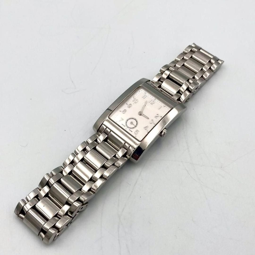 457 フェンディ 7000G 腕時計 スクエア ホワイト文字盤 スモセコ