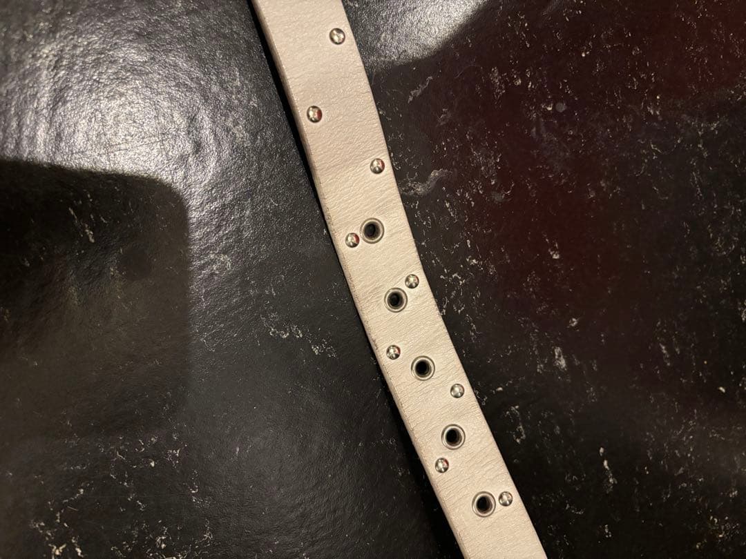 ディオールオム エディ 2004SS strip スタッズベルト 85 ホワイト