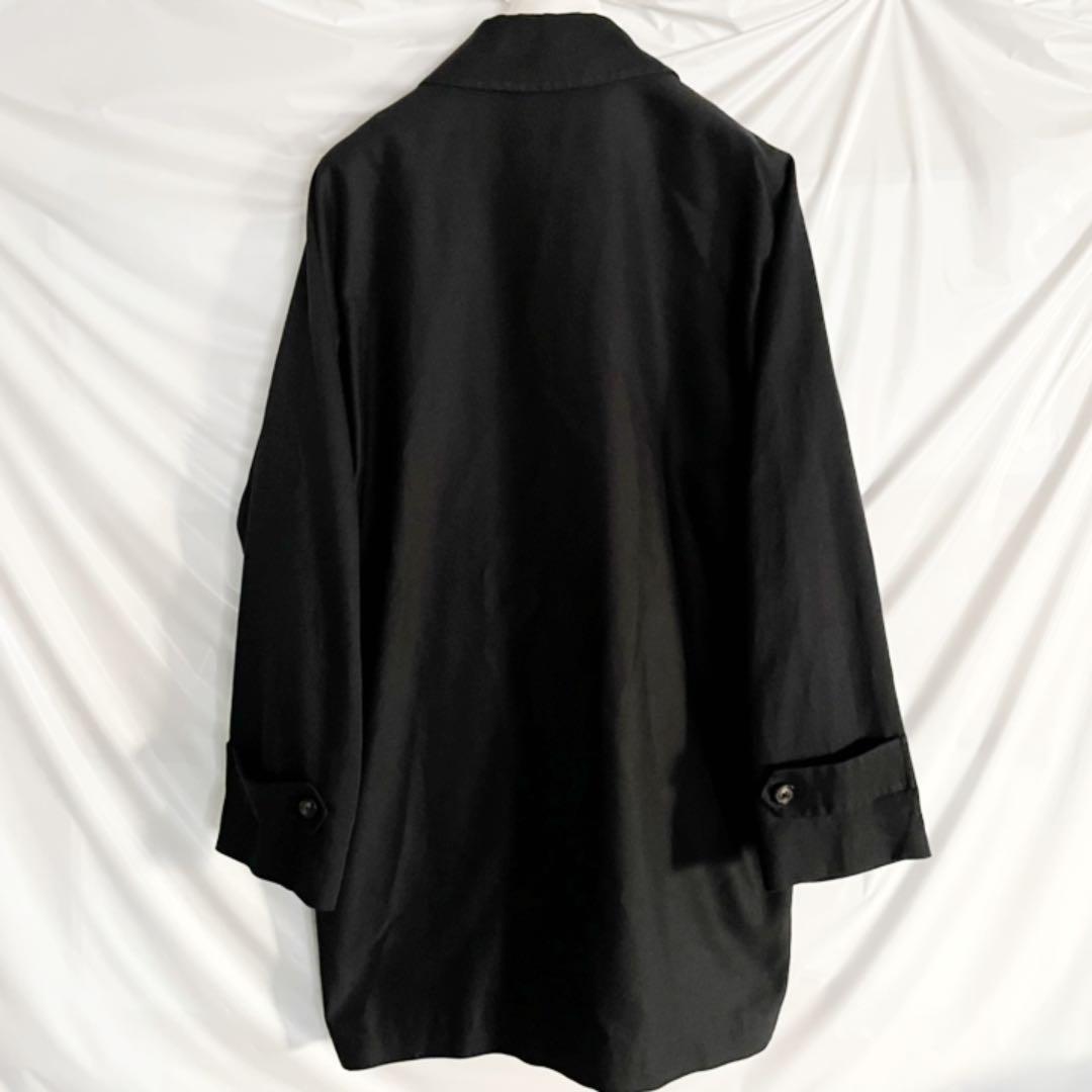 希少一枚袖/メゾンマルジェラ14/ステンカラーコート/黒/50/ハーフコート