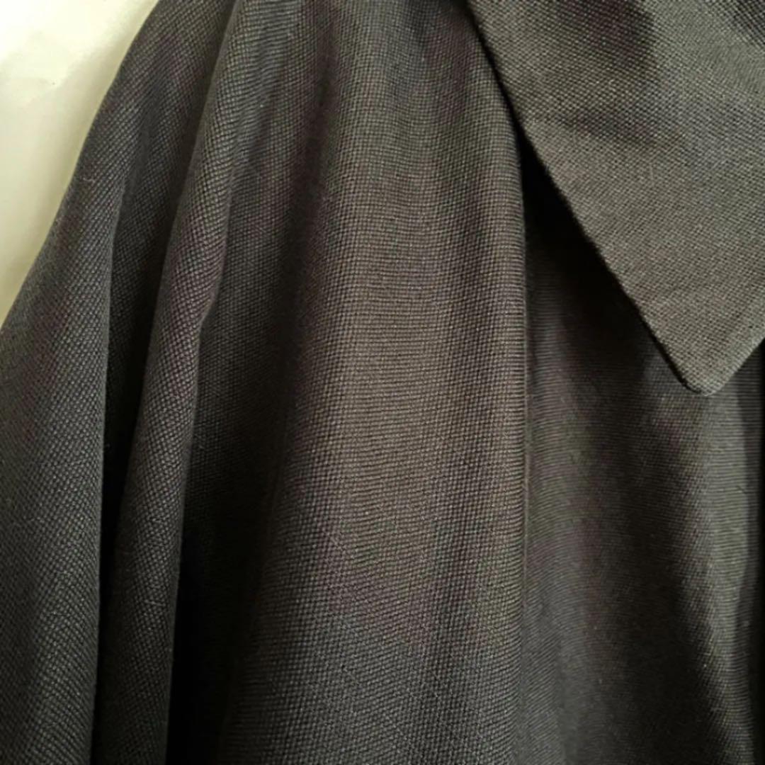 希少一枚袖/メゾンマルジェラ14/ステンカラーコート/黒/50/ハーフコート