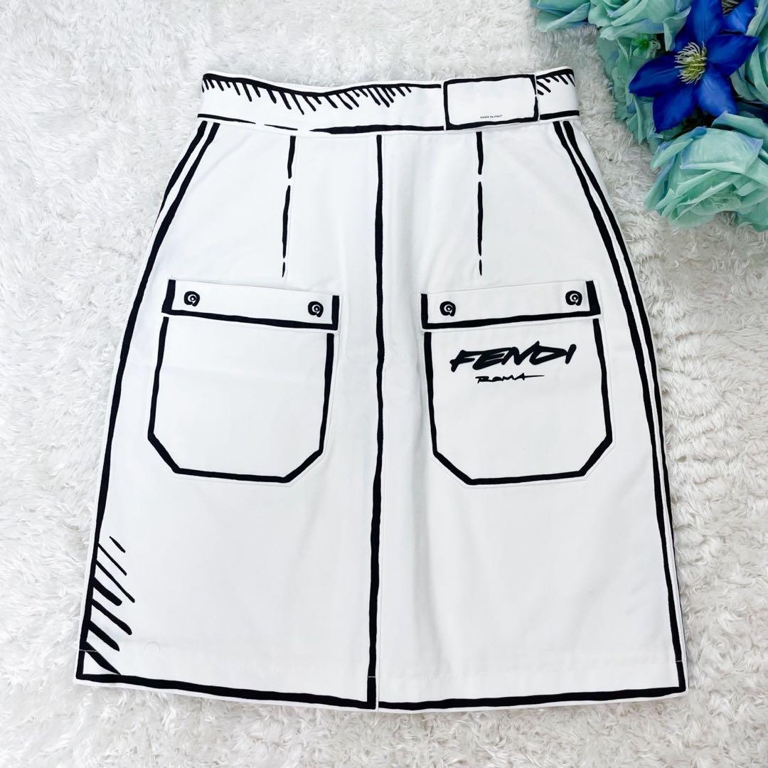 極美品 入手困難 フェンディ ジョシュア・ヴィーダス コラボ スカート 36 S