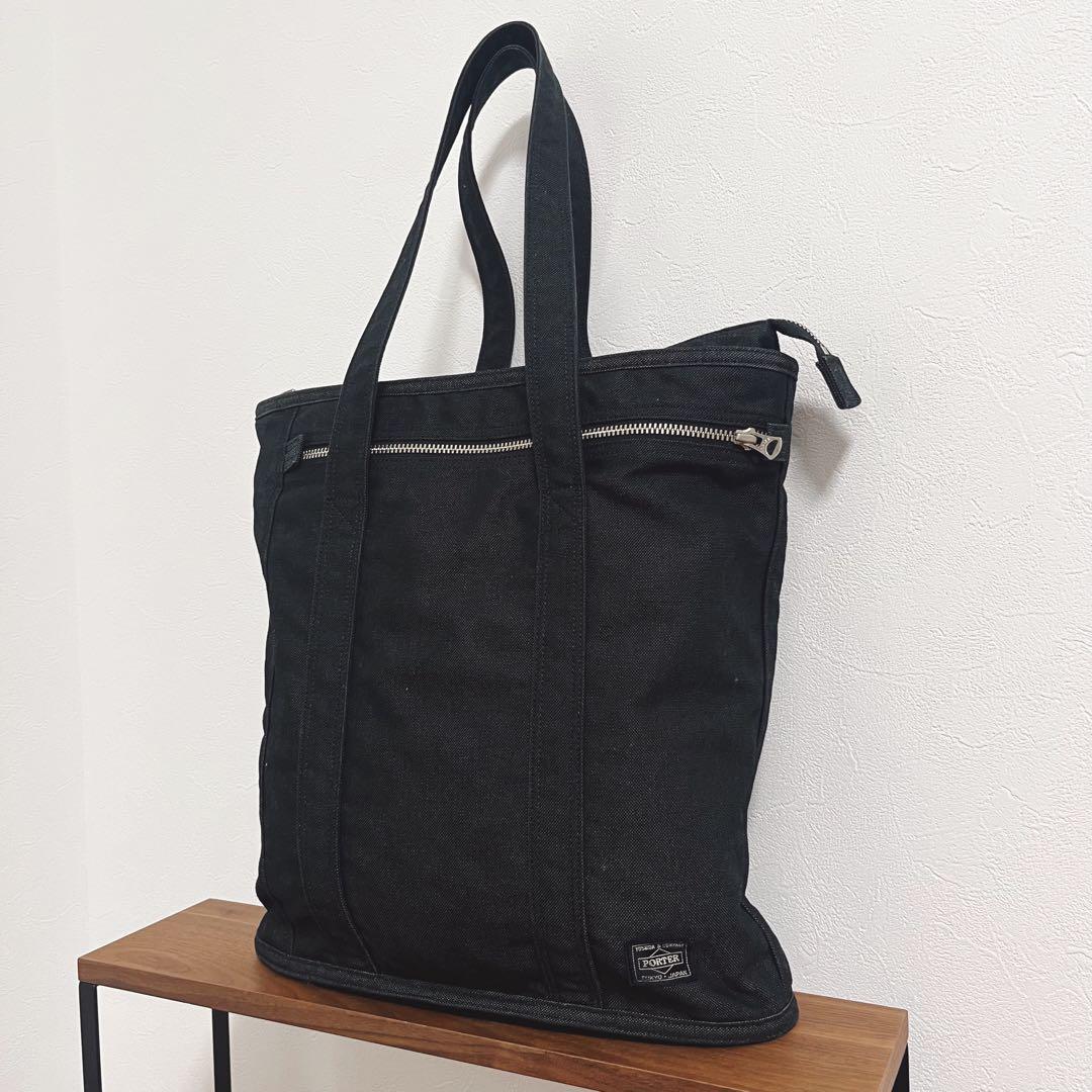 【使いやすさ抜群】PORTER デニム トート ポーター A4 ジップ デニム