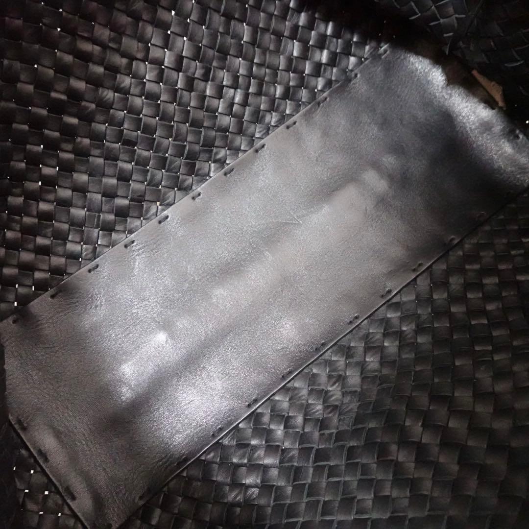 ボッテガヴェネタ　カバ　MM トートバッグ　ビジネスバッグ　黒　イントレチャート