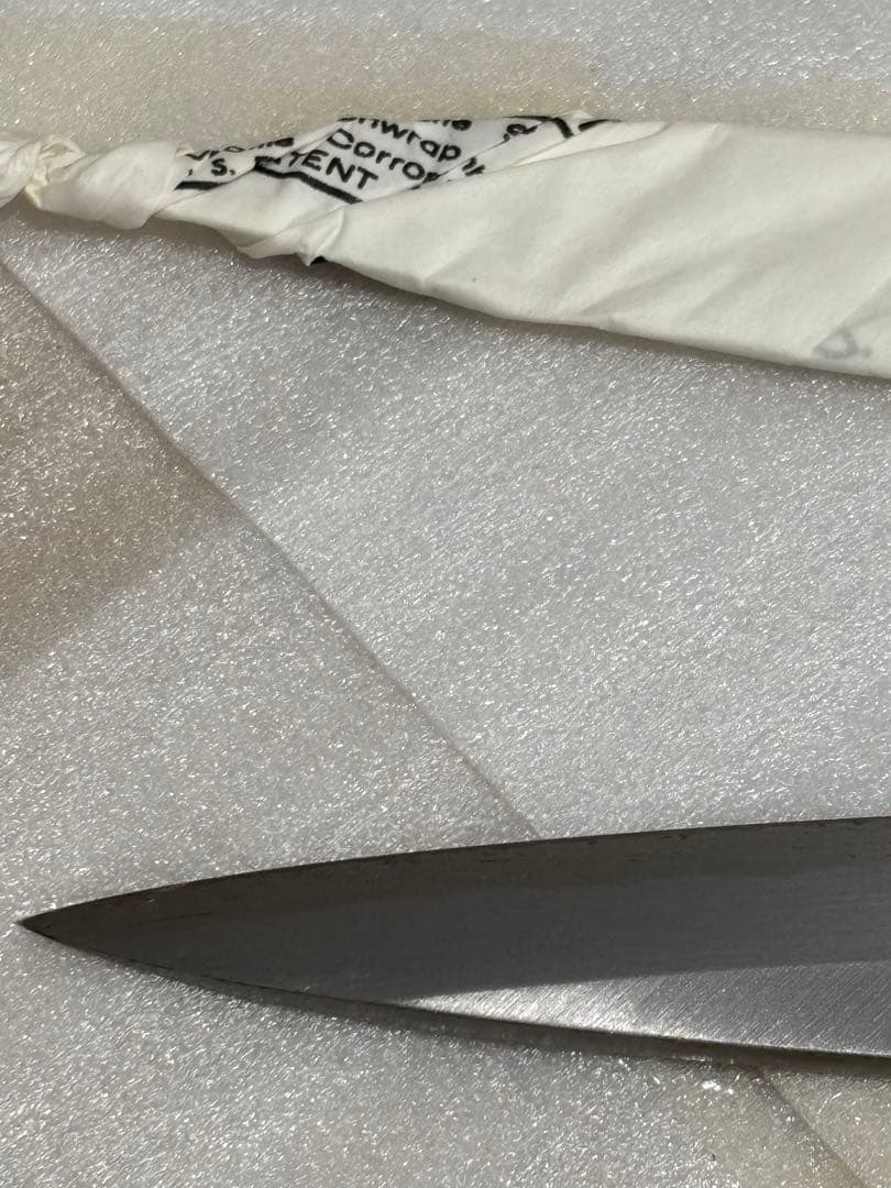 堺一次　和包丁 刃渡り21cm 水牛角柄 日本製 刃こぼれあり 中古