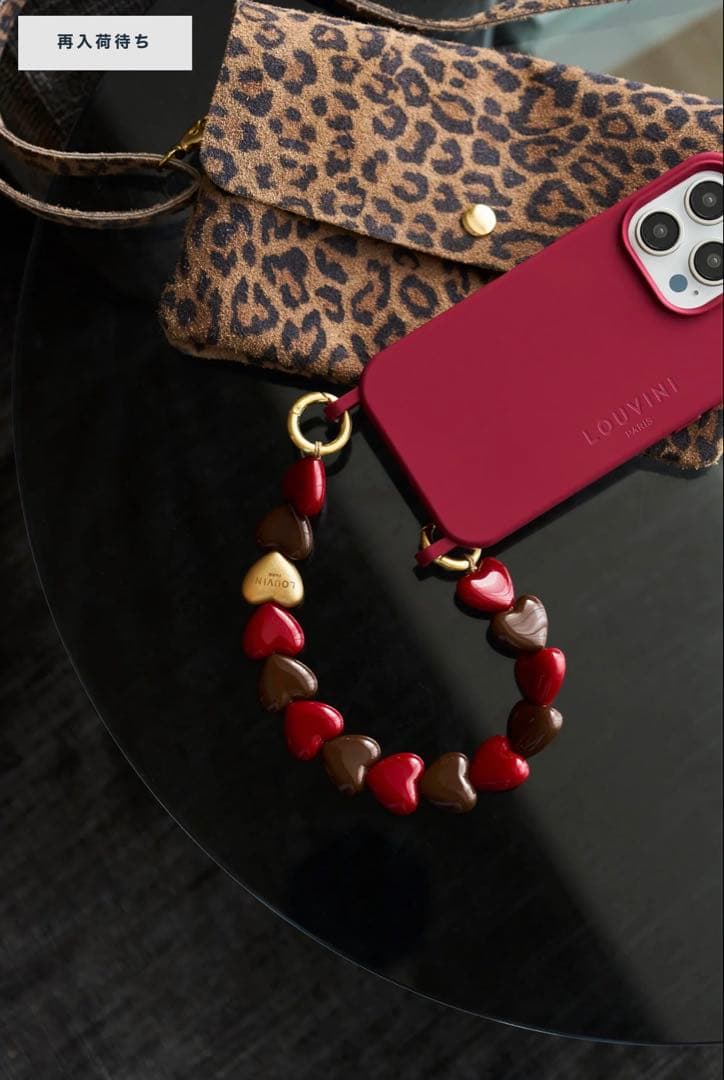 【極美品】LOUVINI ハンドストラップ PETIT CUORE