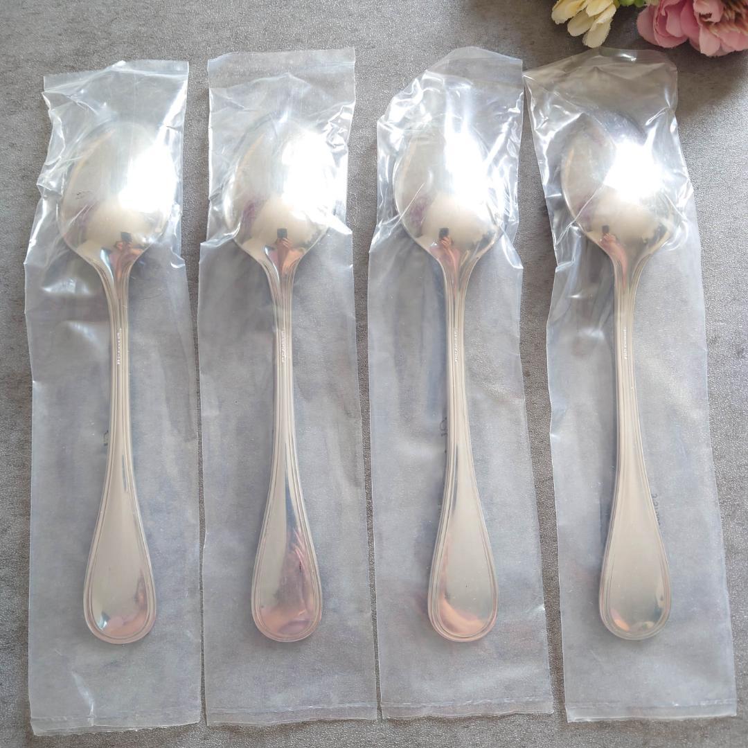 クリストフル ACIER アルビ 未開封 ステンレス テーブルスプーン 4点