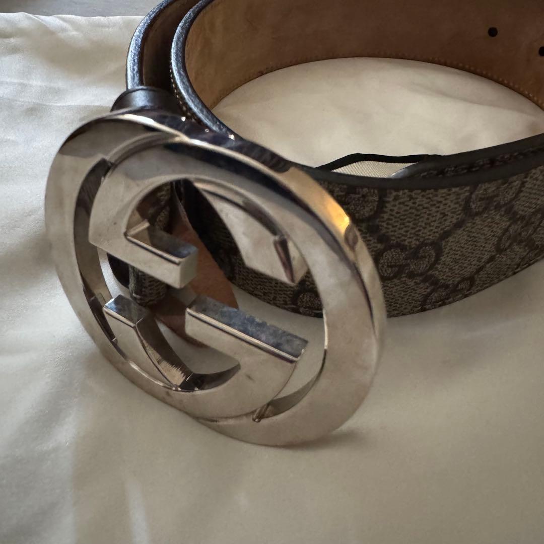 ⭐︎美品⭐︎12/1週限定価格！GUCCI GGパターン ベルト シルバーバックル