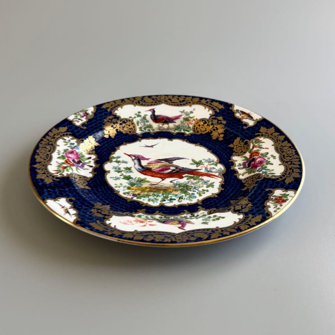 英国製アンティーク　1870年代　Booths 鳥絵金彩　【稀少品・美術品】