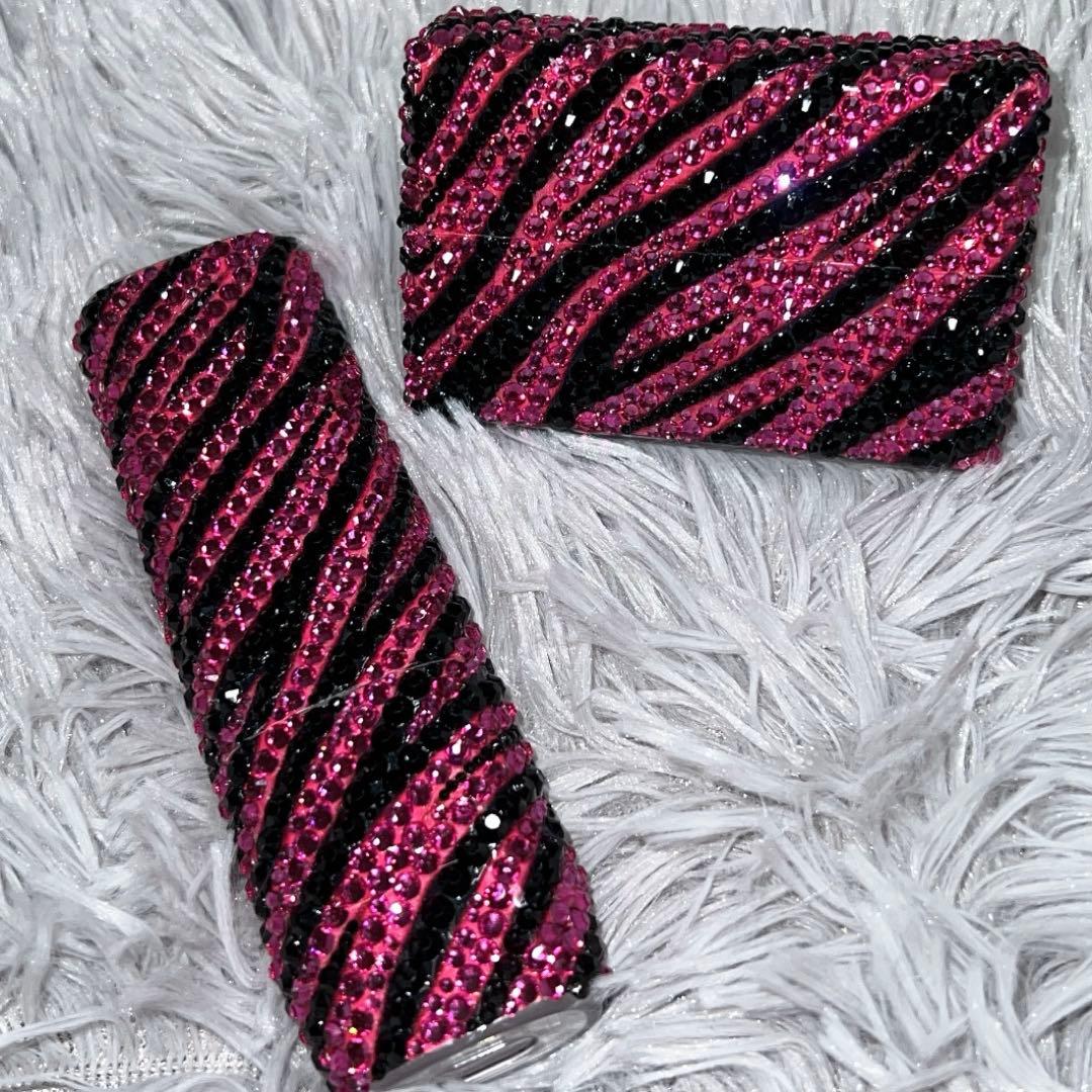 大人気♡IQOSイルマワン　ヒートスティック　デコケース　ピンク　ゼブラ　セット