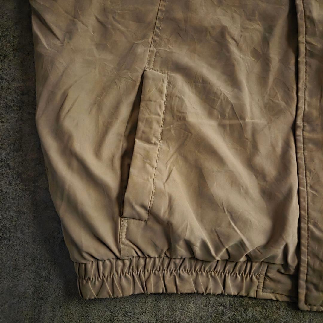 名品90sセントジョンズベイ ボンバージャケット ピーチスキンコヨーテ短丈身幅広