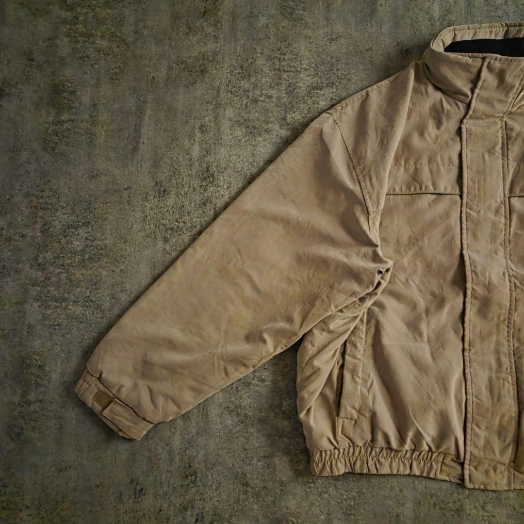 名品90sセントジョンズベイ ボンバージャケット ピーチスキンコヨーテ短丈身幅広