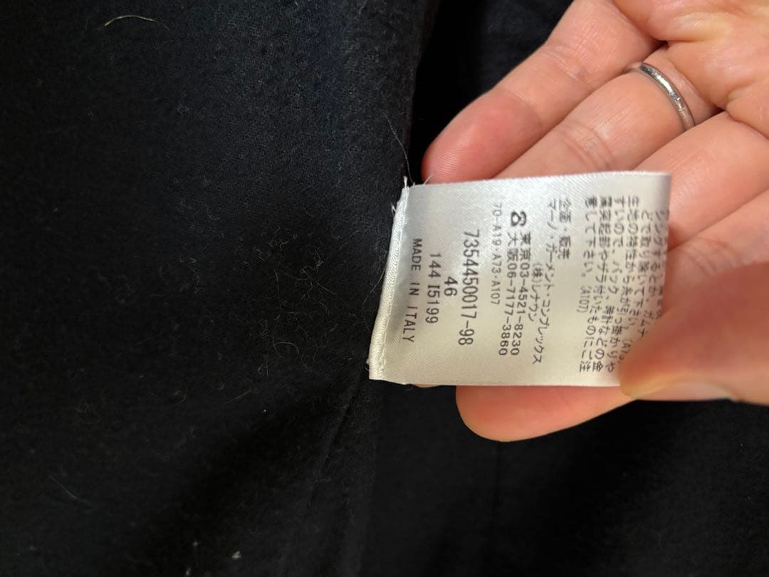 swiss chriss　イタリア製ウールチェスターコート