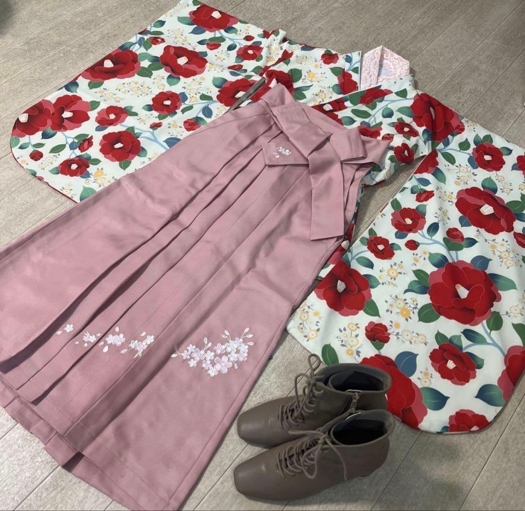 小学生　卒業式　袴　140 ブーツ付き　肌襦袢付き