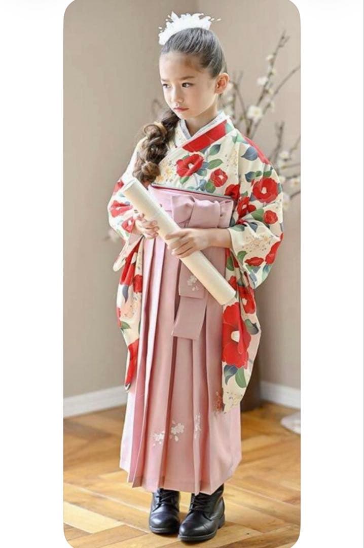 小学生　卒業式　袴　140 ブーツ付き　肌襦袢付き