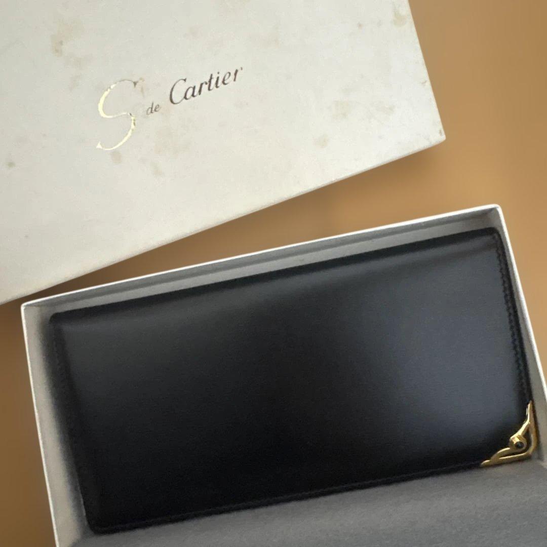 Cartier 長財布 黒 レザー
