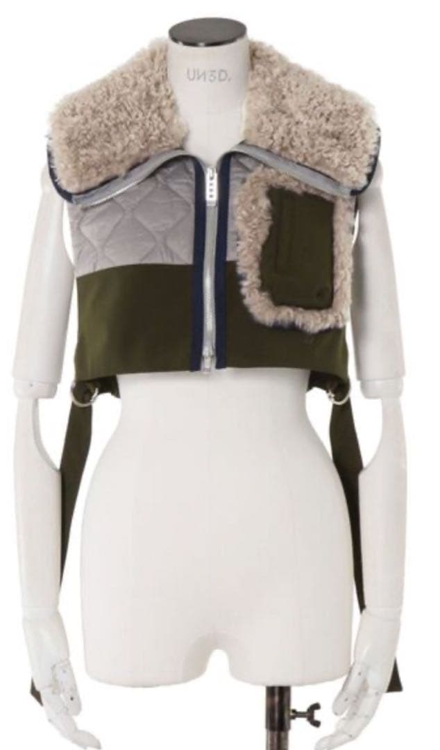 ビッグカラーファブリックミックスベスト　アンスリード