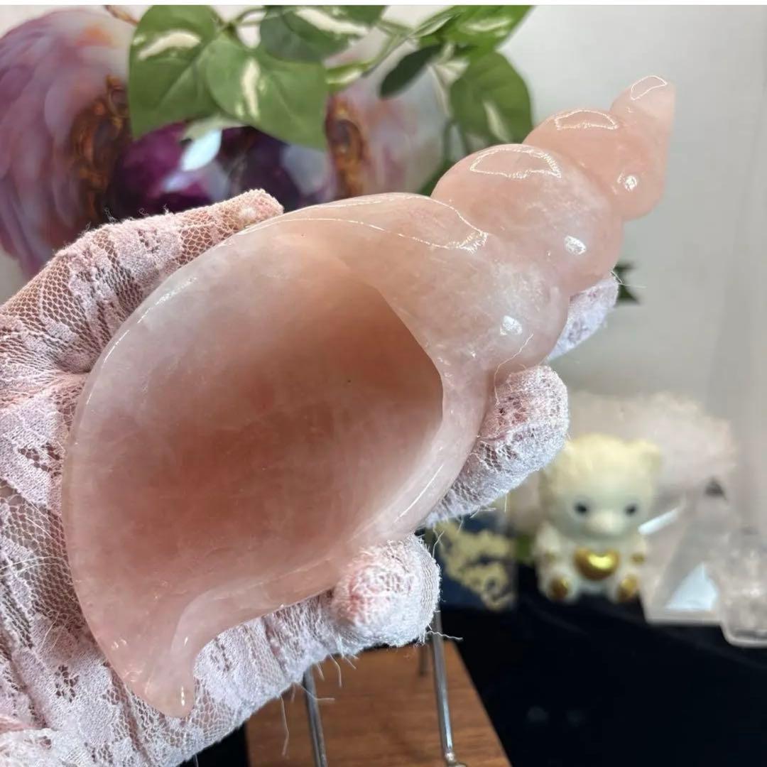Sachi様 ローズクォーツ巻貝♡♡BIGサイズNo.1965
