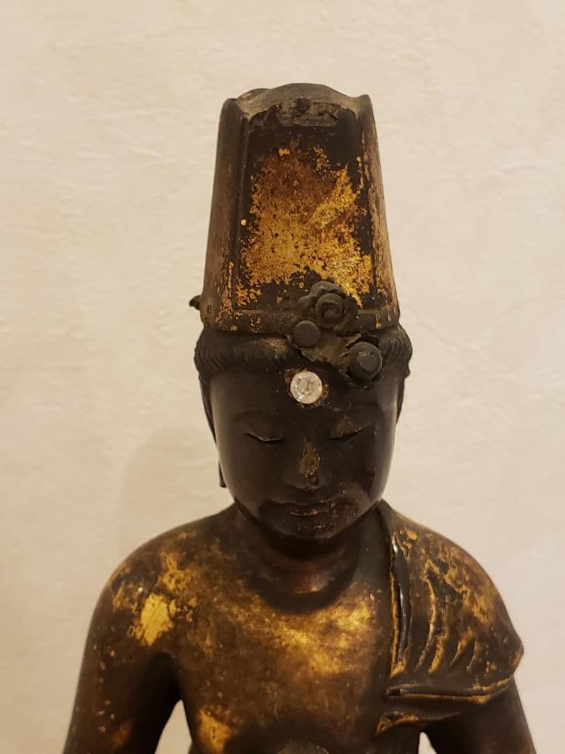 大日如来像 木彫 江戸 時代 仏教 美術 仏像 骨董 アンティーク 立仏 仏具