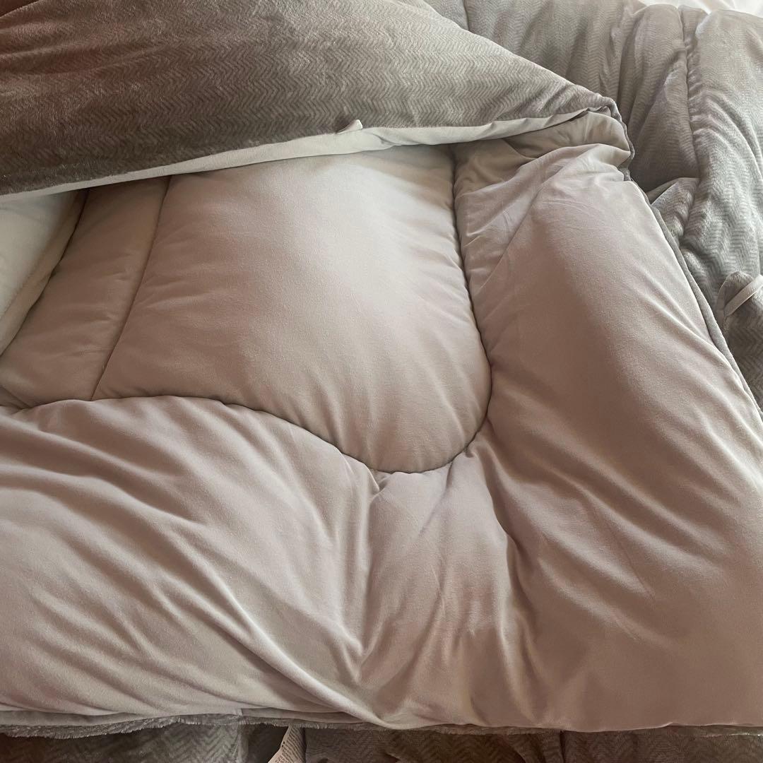 ニトリ カバーのいらない両面掛けふとん150x210cm 2枚セット ほぼ新品