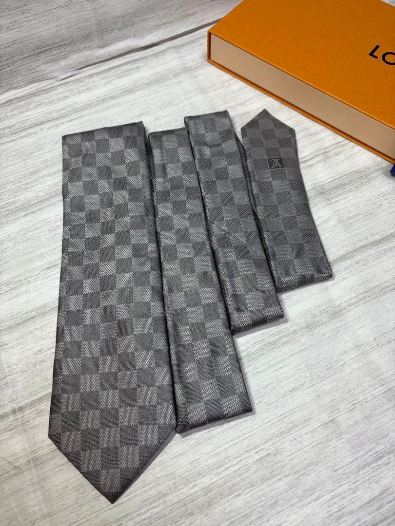 限定値下】極美品 LOUIS VUITTON ルイヴィトン ネクタイ ダミエ 8