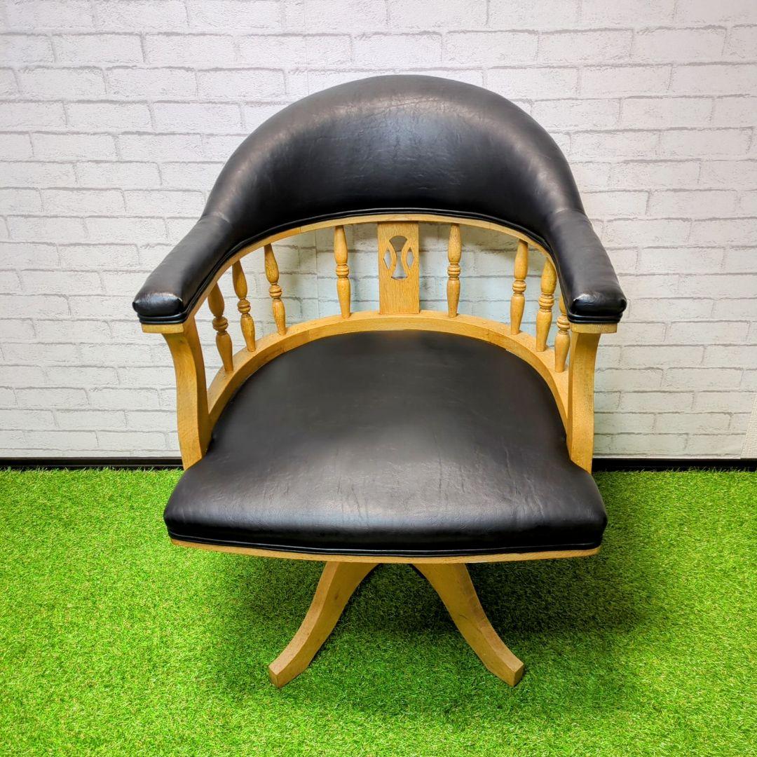 【良品】ドクターチェア　アンティーク　Dr.chair 回転椅子　大正　古木