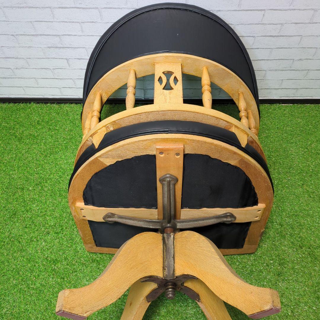 【良品】ドクターチェア　アンティーク　Dr.chair 回転椅子　大正　古木