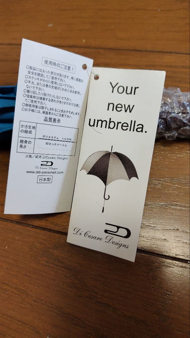【新品】Di Cesare Designs ディチェザレ デザイン 傘 水色