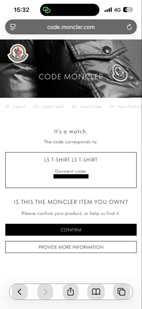 12081【美品・QR鑑定済】モンクレール　パッチロゴ長袖tシャツ　近年モデル黒